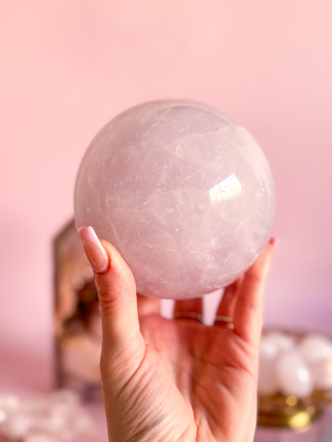 1.5kg Periwinkle Rose Quartz Sphere