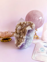 Load image into Gallery viewer, Pink Sugar Rainbow Amethyst with Quartz + Agate
