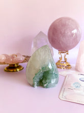 Load image into Gallery viewer, Green Sugar Rainbow Amethyst with Quartz
