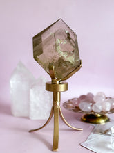 Load image into Gallery viewer, Citrine with Phantoms Freeform on Spinning Golden Stand 005
