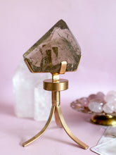 Load image into Gallery viewer, Citrine with Phantoms Freeform on Golden Spinning Stand 004
