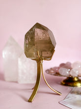 Load image into Gallery viewer, Citrine with Phantoms Freeform on Golden Stand 002
