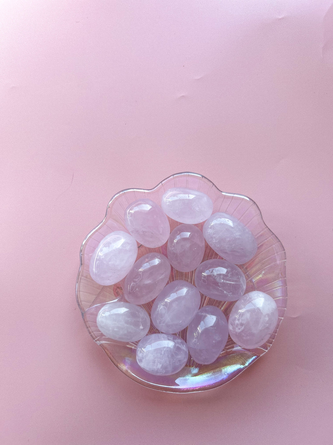 Periwinkle Rose Quartz Tumbles