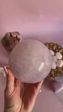 Load and play video in Gallery viewer, 1.5kg Periwinkle Rose Quartz Sphere
