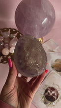 Load and play video in Gallery viewer, Soft Pink and Purple Rainbow Amethyst Egg
