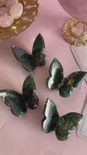 Load and play video in Gallery viewer, Moss Agate 3D Butterfly
